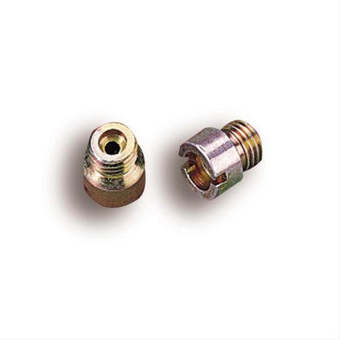 Holley Standard Main Jets 122-94 Carburetor Jets, Main, Gasoline, Number 94, Jet Size 0.1155 in., Brass, 1/4 in.-32 Thread, Pair