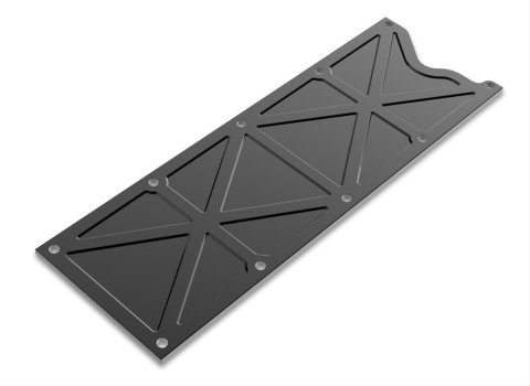 Holley LS Valley Covers 241-262 Lifter Plates, Valley, Billet Aluminum, Trussed, Black Anodized, 10-bolt Pattern, Chevy, LS, 4.8L, 5.3L, 5.7L, 6.0L, Each