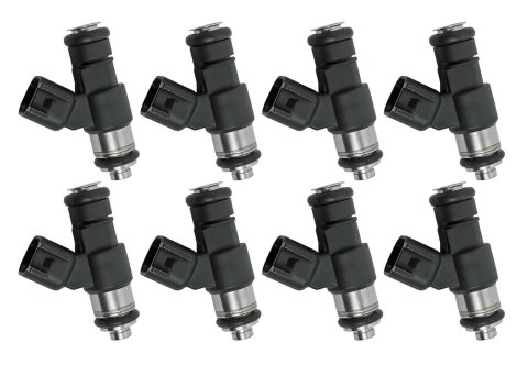 Holley EFI Terminator X Fuel Injectors 522-428X Injectors, EFI, X, 42 lbs/hr., USCAR Plug, EV6 Body, 12V Saturated Circuit, 1.42 in. Seat Height, High Impedance, 8-pieces, Set