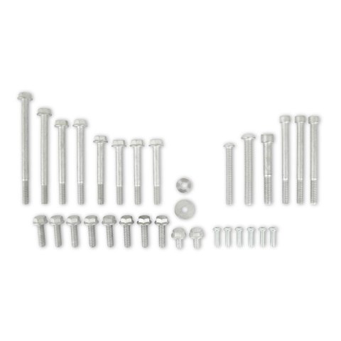 Holley Engine Fasteners 97-366 Fasteners, Replacement, Hardware, Steel, Cadmium Finish, for Mid-mount Accessory Drive System, Gen III, Hemi, Kit