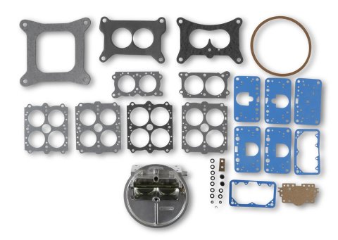Holley Carburetor Main Bodies 134-360 Components, Body, Model 2300, 0-4412SA, Replacement, 500 cfm, Aluminum, Shiny, Down-Leg Boost, Gaskets, Brass Air Bleeds, Each
