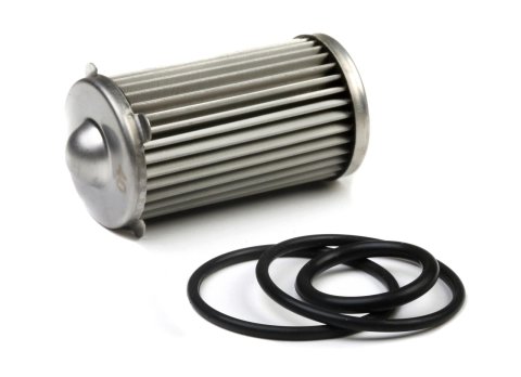 Holley HP Billet Fuel Filter Replacement Elements 162-566 Elements, Replacement, Element, Stainless Steel Mesh, 40 micron, with O-rings, for Filter, 175 gph, Gas/E85, Each