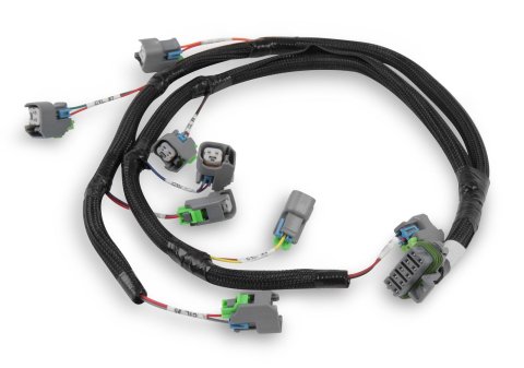 Holley Replacement Fuel Injector Wiring Harnesses 558-212 Injection System Harnesses, EFI, Replacement, Ford V8, Evenly Spaced, Harness, USCAR/EV6, for HP, Dominator EFI, Each