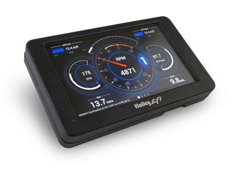 Holley EFI Digital Dash Gauges 553-106 Fuel Injection System Components, EFI, Gauges, 7 in. Touch Screen, Rectangular, Aluminum Housing, Black, Kit