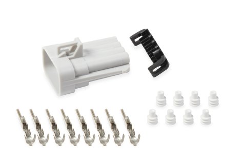 Holley Wiring Harness Connectors 570-208 Weatherproof Connectors, EFI, Odd/Even Coil Connector, Sub-Harness Side, Metripack, 8-pin Male, Gray Plastic, with Pins, Seals, TPA, Each