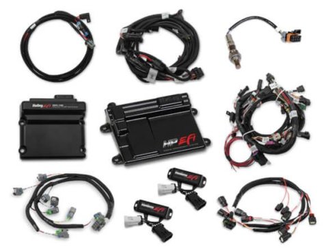 Holley HP EFI ECU and Harness Kits 550-619N Engine Management Systems, EFI, Up to 16-Injectors, 8-Coils, NTK O2 Sensor, Wideband, CANBUS, Ford, 4-valve, 5.0L, Kit