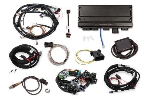 Holley Terminator X MAX Engine Management Systems 550-945 Systems, MAX, 8-EV1 Injectors, 8-Coils, Analog, Trans/Tuner Controls, Ford Injector Spacing, GM 4L60E/80E, Harness, Kit