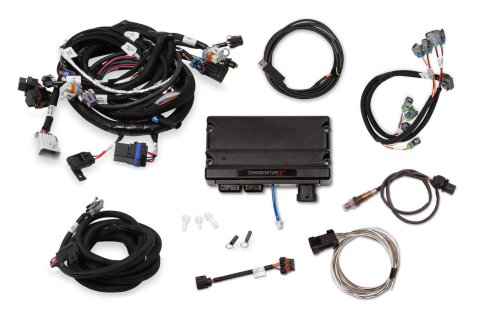 Holley Terminator X Engine Management Systems 550-909T Systems, X, Up to 8-Injectors, 8-Coil, Analog, CANBUS, Sensors, USB Tuning Cable, Chevy, 5.7L, 1x Cam, 24x Crank, Kit