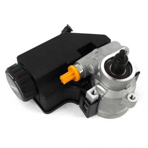 Holley Power Steering Pumps 198-104 Pumps, Saginaw TC Series, Natural Finish, Reservoir, Black, Hose Barb Inlet, M16x1.5 Outlet, Pump Only, Chrysler, Dodge, Jeep Ram, Each
