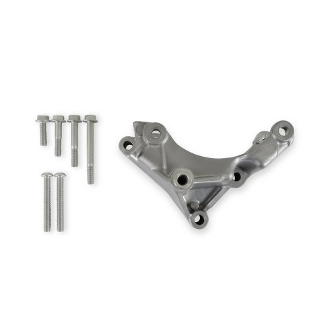 Holley High-Mount Base Accessory Drive Kits 20-300 Systems, High-Mount, Serpentine, Water Pump, Cast Aluminum, Natural Finish, Pulleys, Brackets, Timing Cover, Ford, 7.3L Godzilla, Kit