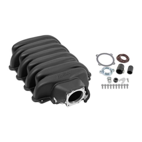 Holley Ford 7.3L Godzilla Low-Profile Intake Manifolds 300-900BK Manifolds, EFI, Low Profile, Multi-port, 92mm Bore, Aluminum, Natural Finish, Ford, 7.3L, Each