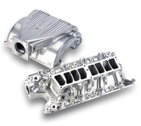Holley 5.0L EFI Intake Manifolds 300-72S Manifolds, Systemax, Multi-port Injection, Standard Deck, High Rise, 10.625 in. Tall, Cast Aluminum, Shiny Finish, Ford, 5.0L, Each