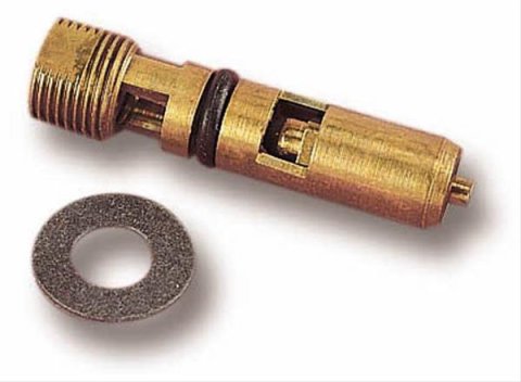 Holley Needle and Seat Assemblies 6-504 Carburetor Seats, Holley, Viton® Inlet Needle, Adjustable, Steel, 0.110 in. Seat, Center Hung Float Style, Gaskets Included, Each