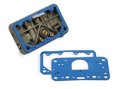 Holley Replacement Metering Blocks 134-68 Blocks, Replacement, Model 4150, 0-80541-1, Cast Aluminum, Silver Anodized, Gaskets, Each