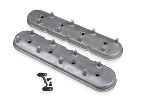 Holley Aluminum LS Valve Covers 241-92 Covers, LS, Centerbolt, Plain Top, Cast Aluminum, Natural Finish, Baffled, Chevy, LS, 4.8L, 5.3L, 5.7L, 6.0L, 6.2L, 7.0L, Pair