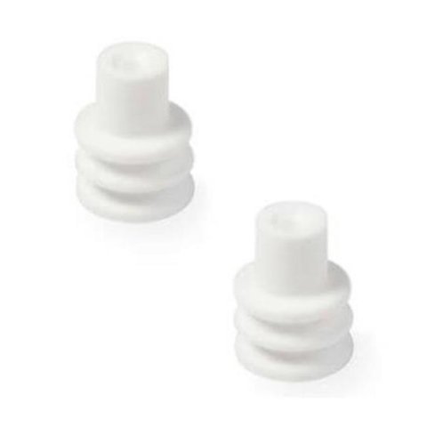 Holley Weatherproof Seals 571-109 Wiring Connector Replacement Parts, EFI, Replacement, Weather Seal, Green, GT150, 20-22 gauge wire, 100-piece, Set