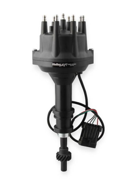 Holley EFI Dual-Sync Distributors 565-206BK Distributors, EFI, Dual-Sync, Hall Effect, Computer-controlled, Male/HEI, Black Cap, Steel Gear, Black Housing, Oldsmobile, 4.3-7.5L, Each