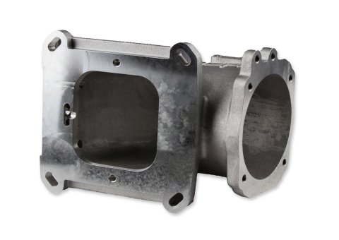 Holley Throttle Body Intake Elbows 300-240F Elbow, 105mm Bore Size, Aluminum, Natural, 5.12 in. Height, Ford, Each