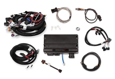 Holley Terminator X Engine Management Systems 550-904T Systems, X, Up to 8-Injectors, 8-Coil, Analog, CANBUS, Sensors, USB Tuning Cable, Chevy, 4.8-6.0L, 1x Cam, 24x Crank, Kit