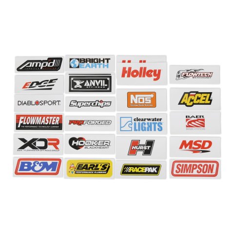 Holley Decals 36-563 Decals, Truck Enthusiast, Decal Pack, Assortment, Vinyl, Adhesive, 24-piece, Set