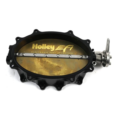 Holley EFI Pro Stock Throttle Bodies 112-123 Bodies, NHRA Stock, Systems, VED Oval Flange, 7 in. Long x 4.5 in. Wide, Adjustable, Billet Aluminum, Black, Each