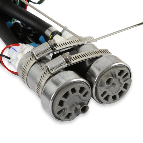 Holley 450 LPH Fuel Pump Modules 12-365 Pumps, Electric, In-Tank, Twin Pump, lph, Billet Aluminum, Gas, E85 Compatible, Chevy, Pontiac, Each