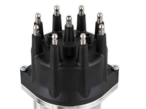 Holley Distributor Caps 565-30 Distributer Caps, Hyperspark, Service Cap, HEI, Male, Screw Down, Stainless Contacts, Rynite, Black, for SNE-565-300 Distributor, Each