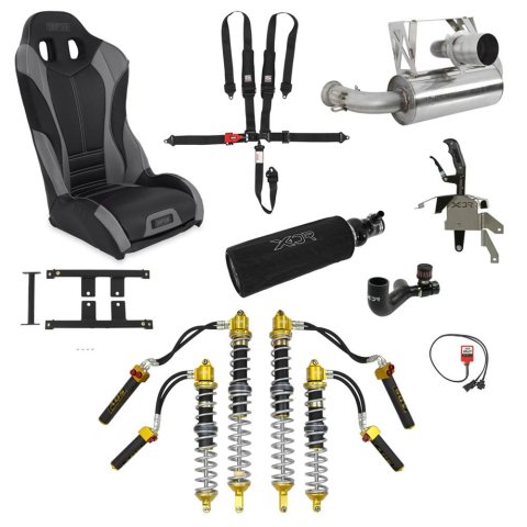 Holley 2017-2025 2-Door Can-Am X3 Performance Packages 60-112 UTV Package, Off-Road, ADS MBR Suspension, XDR Exhaust, Air Intake, Blow-Off Valve, Delta Boost Tuner, Seats, Harness, Can-Am, Kit