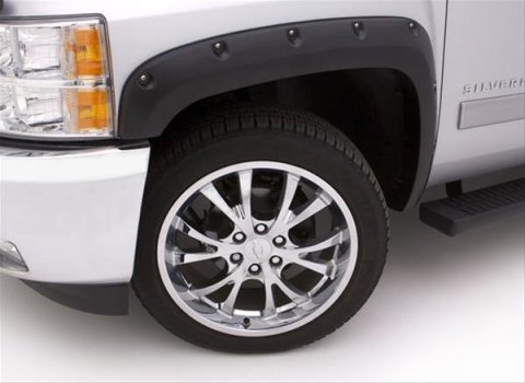 LUND RX-Rivet Style Fender Flares RX110S Flares, Style, Front and Rear, Black, Thermoplastic, GMC, Set of 4