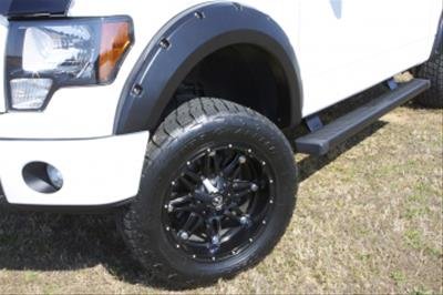 LUND RX-Rivet Style Fender Flares RX111S Flares, Style, Thermoplastic, Smooth Black, Chevrolet, Set of 4