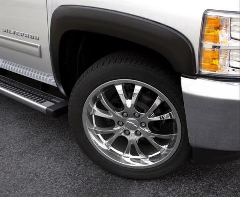 LUND SX-Sport Style Fender Flares for 2015-2017 F-150 - SX119S Flares, Style, Thermoplastic, Black, Smooth, 4.00 in. Width, Ford, Front/Rear, Set of 4