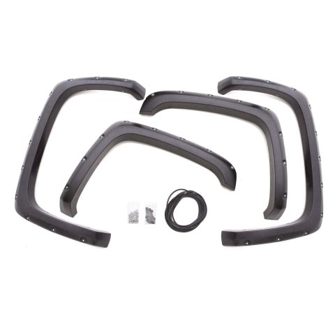 LUND RX-Rivet Style Fender Flares RX315S Flares, Style, Front and Rear, Black, Thermoplastic, Ford, Set of 4