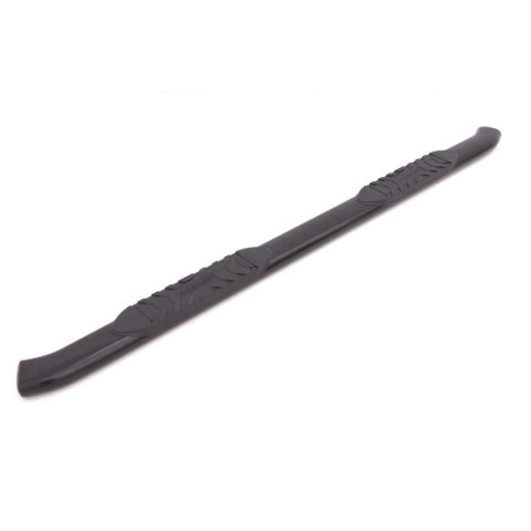 LUND 5 in. Curved Oval Nerf Bars 24289008 and Step Bars, Bars, Stainless Steel, Gloss Black Powdercoated, 5.00 Diameter, Ford, Pair