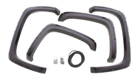 LUND RX-Rivet Style Fender Flares for 2015-2021 CANYON - RX128T Flares, Style, Front and Rear, Textured Black, Thermoplastic, GMC, Set of 4