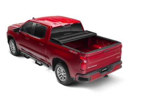 LUND Hard-Fold Tonneau Covers 969169 Cover, Hard-Fold, Folding, Vinyl/Aluminum, Black, 5 ft. Truck Bed Length, Chevy, GMC, Each