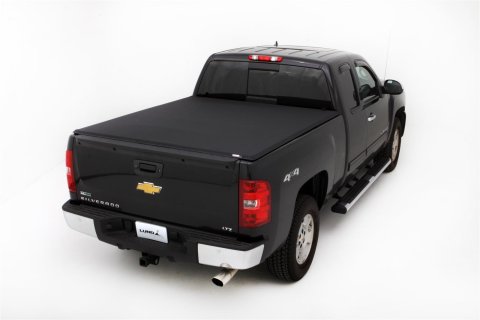 LUND Genesis Elite Tri-Fold Tonneau Covers 95852 Cover, Tri-Fold, Soft Style, Folding, Twill, Black, Chevrolet, GMC, 8 ft. Truck Bed Length, Each