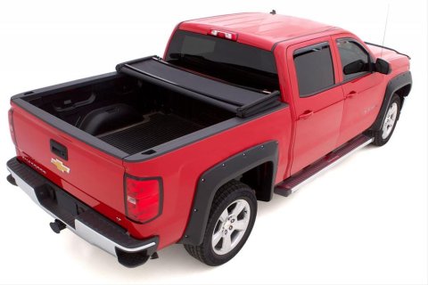 LUND Genesis Elite Tri-Fold Tonneau Covers for 2017-2024 TITAN XD - 95898 Cover, Tri-Fold, Twill, Black, Nissan, 6.5 ft. Truck Bed Length, Each