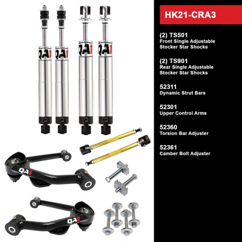 QA1 Level 1 Full Vehicle Handling Suspension Kits HK21-CRA3 Packages, Handling, Shocks/Struts, Front Sway Bar, Upper Control Arms, Dodge, Plymouth, Kit