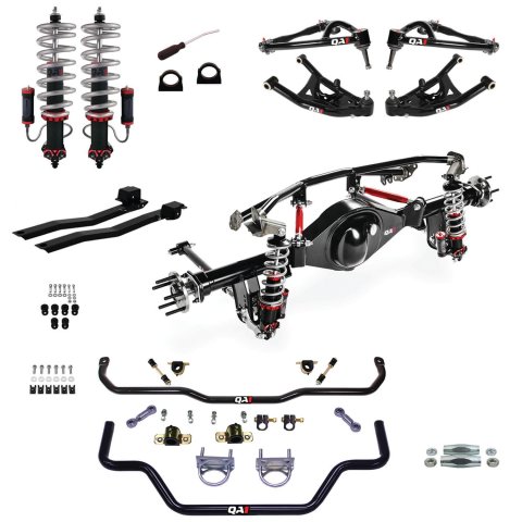 QA1 Level 3 Full Vehicle Handling Suspension Kits for 1967-1969 CAMARO, FIREBIRD - HK43-GMF1RN Packages, Kits, Coilovers, 4-Link with 9 in. Housing, Control Arms, Subframe Connectors, Chevrolet, Pontiac, Kit