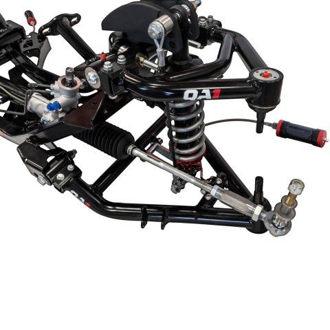 QA1 1963-72 C10 Coilover Conversion Systems for 1963-1972 PICKUP - 52622-M650 Front Suspension Package, Steel, Black Powdercoated, Tubular, Hydraulic Power Assist, Double Adjustable, MOD Series, 650 lbs./in., Chevy, Kit