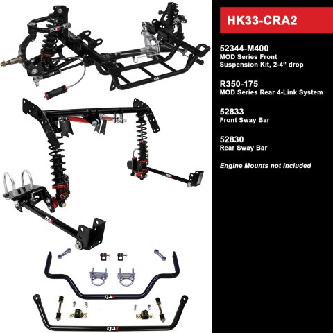 QA1 Level 3 Full Vehicle Handling Suspension Kits HK33-CRA2 Packages, Handling, Coil Springs, Shocks/Struts, Sway Bars, Control Arms, 2.000-4.000 in. Drop, Dodge, Plymouth, Kit