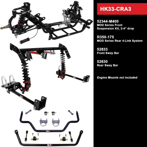 QA1 Level 3 Full Vehicle Handling Suspension Kits HK33-CRA3 Packages, Handling, Coil Springs, Shocks/Struts, Sway Bars, Control Arms, 2.000-4.000 in. Drop, Dodge, Plymouth, Kit
