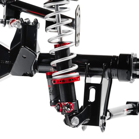 QA1 Four Link Conversion and Narrowed Ford 9 in. Axle Kits for 1970-1981 CAMARO, FIREBIRD - R357-170N Rear Suspension, 4 Conversion, Triangulated, Mod Series Shocks, 170 lbs/in, Springs, Black, in, Axle, Chevrolet, Pontiac, Kit