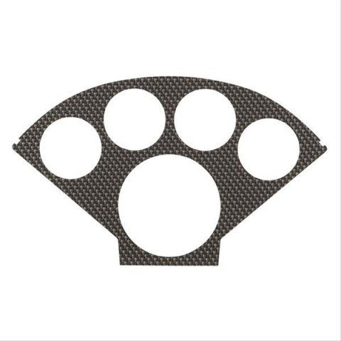 AutoMeter Gauge Faceplates 2122 Bezel, Tri-5, Plastic, Silver Carbon Fiber Look, for 2207 Panel, Chevrolet, Each