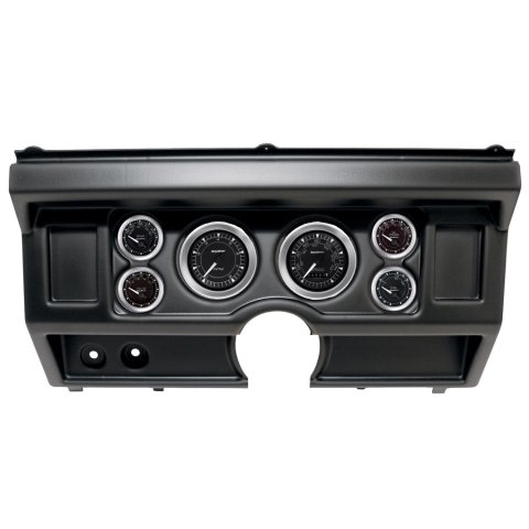AutoMeter Chrono Instrument Clusters 2918-04 Gauge Kit, Chrono, Analog, Black Face, Speedo, Tach, Oil, Water, Volt, Fuel, White Numbers and Pointers, Black Panel, Ford, No A/C, Kit