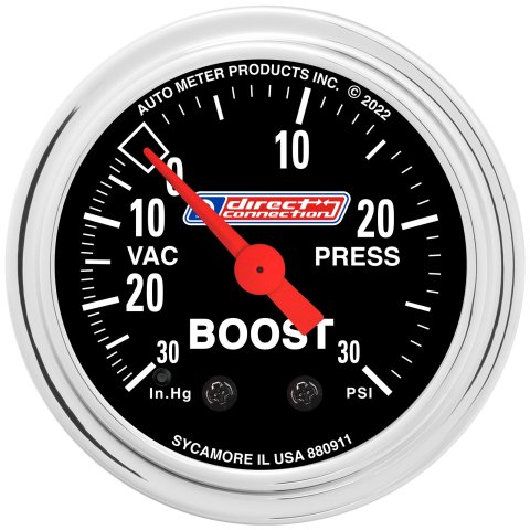 AutoMeter Gauges 880911 GAUGE, VAC/BOOST, 2 1/16", 30INHG-30PSI, MECH, MOPAR DIRECT CONNECTION