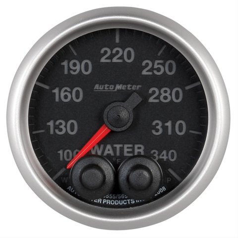 AutoMeter NASCAR Elite Series Analog Gauges 5655-05702 Gauge, Analog, Stepper Motor w/o Pro Control, Water Temperature, 100-340 degrees F, 2 1/16 in. Diameter, Black Face, Each