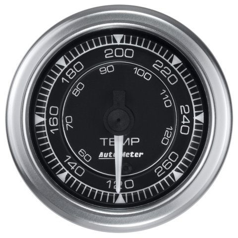 AutoMeter Chrono Series Gauge Kits for 1961-1966 F-100, F-250, F-350 - 7017-CH Kit, Direct Fit Dash Kit, Analog, Black Face, White Numbers, White Pointer, Ford, Kit