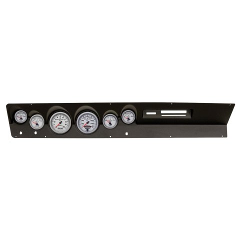 AutoMeter Ultra-Lite II Instrument Clusters for 1967-1969 DART - 2119-14 Gauge Kit, II, Analog, Silver Face, Speedo, Tach, Oil, Water, Volts, Fuel, Black Numbers, Red Pointers, Black Panel, Dodge, Kit