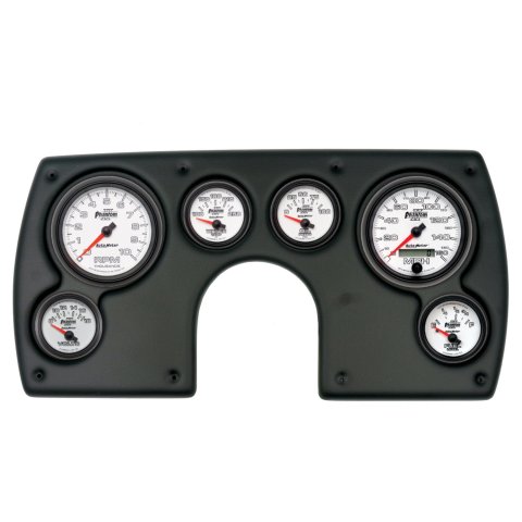 AutoMeter Phantom II Instrument Clusters for 1982-1989 CAMARO - 2921-10 Gauge Kit, II, Analog, White Face, Speedo, Tach, Oil, Water, Volt, Fuel, Silver Numbers, Red Pointers, Black Panel, Chevy, Kit